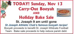 Booyah and Bake Sale Green Bay, WI St. Joseph